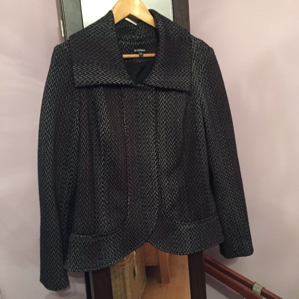 le chateau Fully Lined Herringbone Jacket
